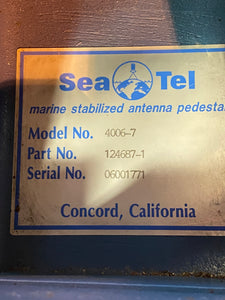 DTS Data Technology Solutions SeaTel 4006-7 Marine Sat Comm Antenna (Not Tested-For Parts)