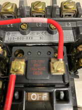 Load image into Gallery viewer, Allen-Bradley 509-BOD-XXX Size 1 Starter w/ 592-A2CA Ovld Relay, 110/120V Coil (Used)