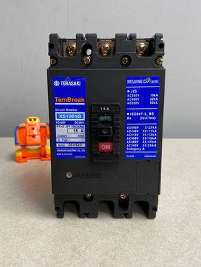 Terasaki XS100NS TemBreak Circuit Breaker, 15 Amp (Used)