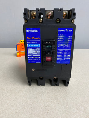 Terasaki XS100NS TemBreak Circuit Breaker, 60 Amp (Used)