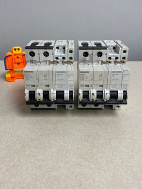 Siemens 5SY52 MCB UC C50- 5ST3031 ST- 5ST3010 AS Circuit Breakers, *Lot of (2)* (Used)
