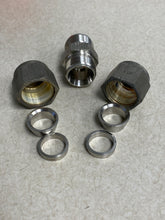 Load image into Gallery viewer, Brennan 1/2&quot; x 1/2&quot; Tube OD Union Straight Compression 316 Stainless Steel *Lot of (6)* (No Box)