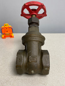 Milwaukee Valve 1-1/4" Brass Gate Valve Threaded FIG: 105 125-SWP 200W, (No Box)