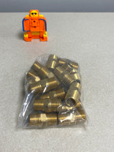 Load image into Gallery viewer, Brass Pipe Fitting 3/8&quot; x 3/8&quot; NPT Male Pipe, Hex Nipple, *Lot of (18)* (No Box)