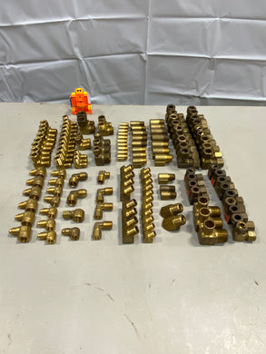 Assorted Brass Fittings, *Lot of (135) Pcs* (New/Used)