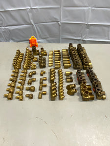Assorted Brass Fittings, *Lot of (135) Pcs* (New/Used)