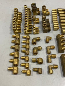 Assorted Brass Fittings, *Lot of (135) Pcs* (New/Used)