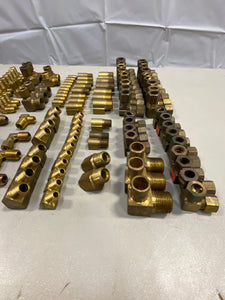 Assorted Brass Fittings, *Lot of (135) Pcs* (New/Used)
