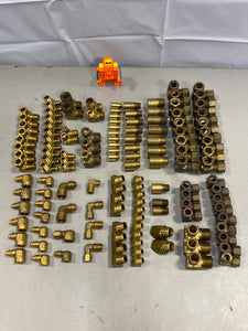 Assorted Brass Fittings, *Lot of (135) Pcs* (New/Used)