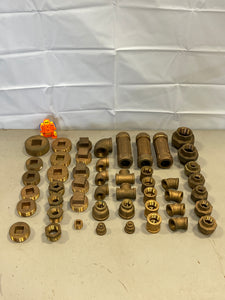 Assorted Lot of Brass Fittings, *Lot of (48) Pcs*, (New/Used)