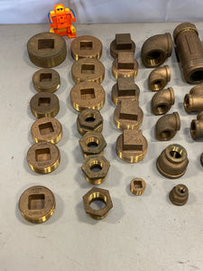 Assorted Lot of Brass Fittings, *Lot of (48) Pcs*, (New/Used)