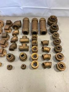 Assorted Lot of Brass Fittings, *Lot of (48) Pcs*, (New/Used)