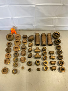 Assorted Lot of Brass Fittings, *Lot of (48) Pcs*, (New/Used)