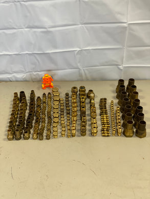 Assorted Lot of Brass Fittings, *Lot of (205) Pcs* (New/Used)