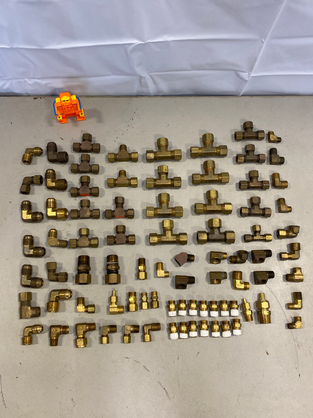Assorted Lot of Brass Fittings, *Lot of (81) Pcs*, (New/Used)