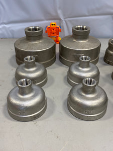 Assorted Lot of Stainless Steel Reducer Couplings, *Lot of (17) Pcs* (New/Used)