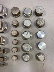 Assorted Lot of Stainless Steel Pipe Caps, *Lot of (33) Pcs* (New/Used)
