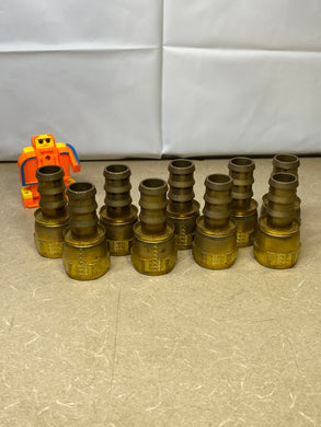 Eaton Aeroquip 4739-12B Straight Barbed Hydraulic Fitting, Brass *Lot of (8)* (No Box)