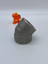 Load image into Gallery viewer, Forged Pipe Fitting 1-1/2" Threaded 45° Elbow 3000LB 316L A182 (No Box)