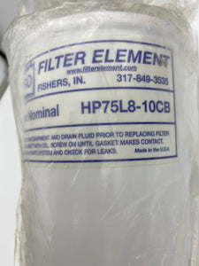 Hy-Pro Filtration HP75L8-10CB Oil/Hydraulic Filter 10 Micron (No Box)