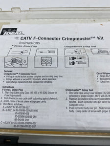 Ideal 30-582 CATV F-Connector Crimpmaster Kit (Open Box)