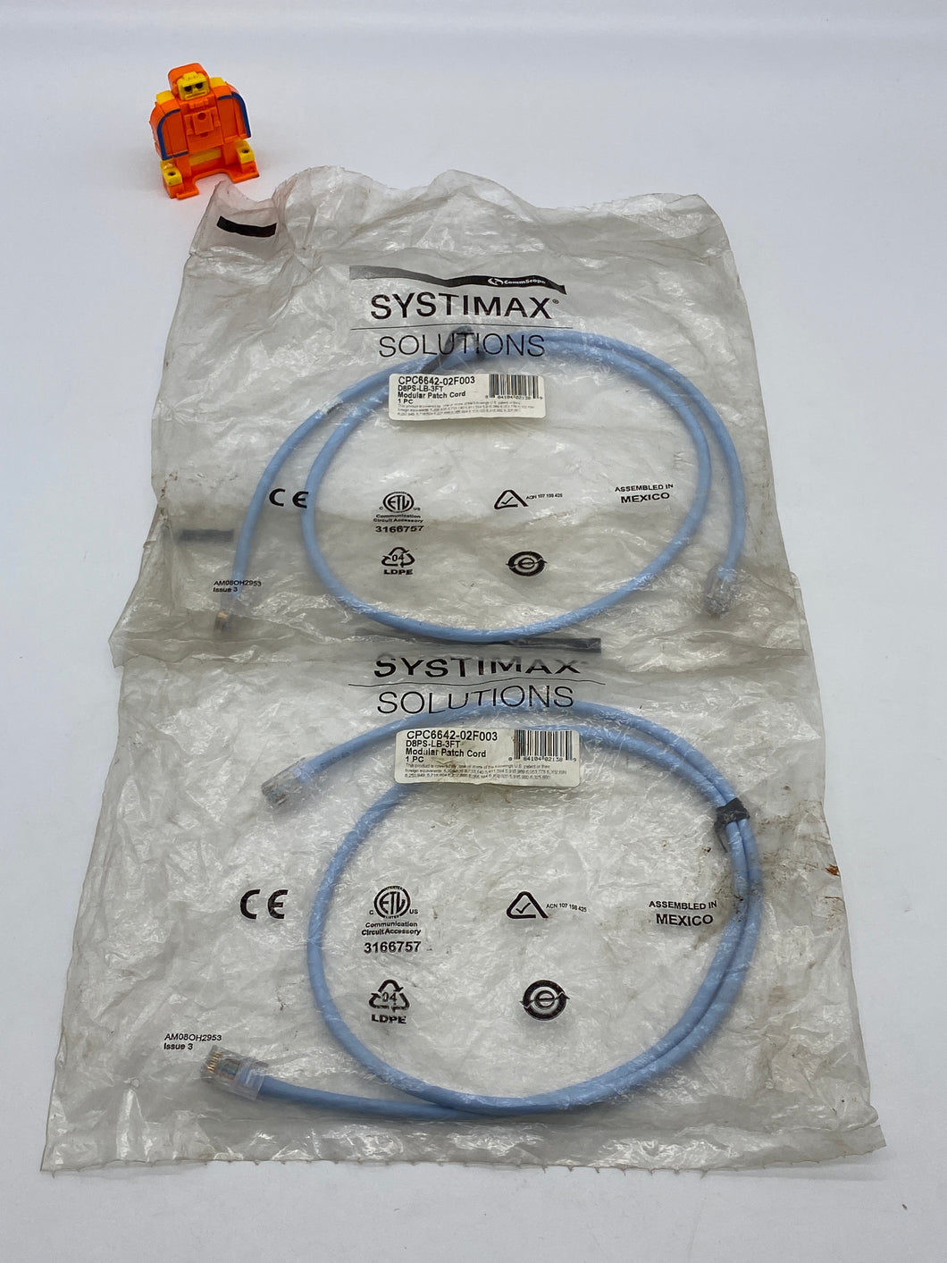 Systimax Solutions CPC6642-02F003 3 Ft. Modular Patch Cord *Lot of (2)* (No Box)
