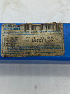 Greenfield Industries M30 X 3.5 G,  D9, 4 Flute, Bottom Tap (Open Box)