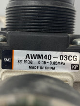 Load image into Gallery viewer, SMC AF40-03C-7-2 Filter, AWM40-03CG Mist Sep. Regulator Asy., CKDCHV2-10-J Check Valve (Used)
