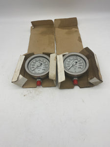 McDaniel Controls Pressure Gauge, 0-5000 PSI, 4-1/2", 1/4" MNPT, 316 SS *Lot of (2) Gauges* (Open Box)
