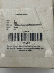 Grainger 4FLT8 Pressure Gauge, 0-30 PSI, 2" *Lot of (5) Gauges* (Open Box)