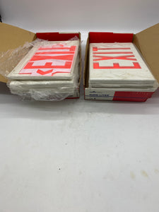Cooper LPX60RWH Sure-Lites Poly. LED Exit Single Face Cover Red *Lot of (8)* (Open Box)