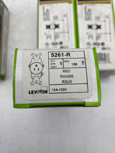 Load image into Gallery viewer, Leviton 5261-R Electrical Outlet, Red, *Lot of (4)* (New)