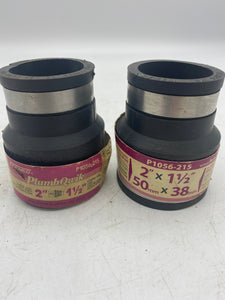 Fernco P1056-215 2" X 1 1/2" Flexible Coupling *Lot of (2)* (No Box)