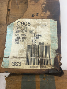 Band-It C905 Banding, 304SS, 5/8"Wx.015" *Lot of (3) Spools* (Used)