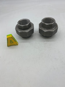 1-3/4" NPT Hex Union, Malleable Iron, *Lot of (2)* (No Box)