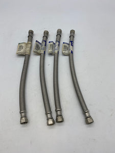 Eastman 48073 Steel-Flex 3/8"x3/8"x12" Compression Supply Line, *Lot of (4)* (No Box)