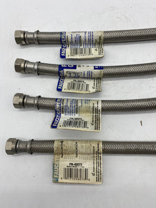 Eastman 48073 Steel-Flex 3/8"x3/8"x12" Compression Supply Line, *Lot of (4)* (No Box)