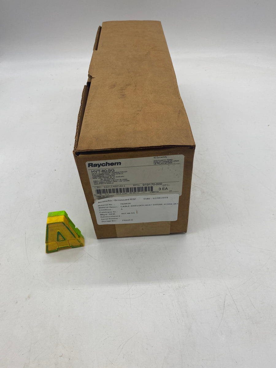 Raychem HVT-80-SG Cable Shielded Heat Shrink, *Box of (4)* (Open Box ...