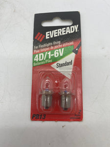 Eveready PR13, 4D/1-6V Bulb, *Lot of (8) packs of (2)* (Open Box)