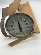 Load image into Gallery viewer, Ashcroft 50-EL-60-E-150-0/200F 5” EL Bi-Metal Thermometer, 0-200 Deg F (Open Box)