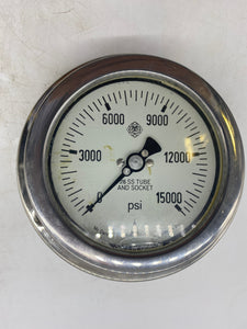 McDaniel Controls AB-80709 Pressure Gauge, 0-15000 PSI, 316SS (Open Box)