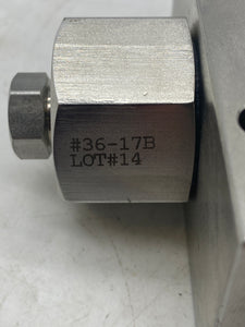 Butech 3K206, 3-Way Trunnion Valve, 3/8" M/P Connection, 20,000 PSI (No Box)