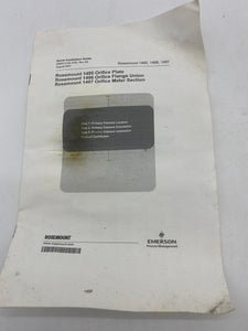 Emerson Rosemount 1495 8" 900# Orifice Plate, 316 SS/316L (Open Box)