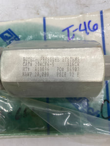 Butech  20WCF6-5 Check Valve, 20,000 PSI, (Open Box)