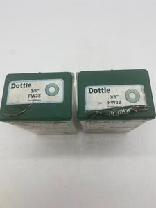 Dottie FW38 3/8” Flat Washer, Zinc Plated, *Lot of (160) Washers* (Open Box)