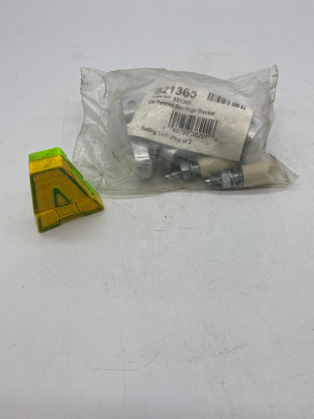 Maintenance Warehouse 821365, Chrome Partition Bottom Hinge Bracket, Pkg. of 2, *Lot of (5)* (Open Box)