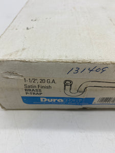 Durapro 40360 1-1/2"" P-Trap, Brass, 20GA (Open Box)