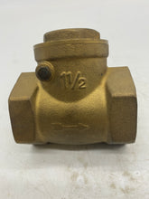 Load image into Gallery viewer, 1-1/2&quot; NPT Brass Female Swing Check Valve, PN16 (No Box)