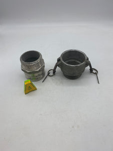 3” Aluminum Male Adapt, 3" Aluminum Female Coup x 3”MNPT (Used)