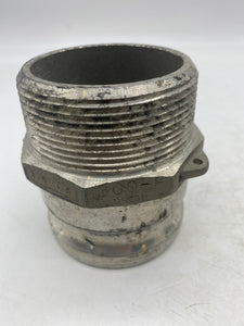 3” Aluminum Male Adapt, 3" Aluminum Female Coup x 3”MNPT (Used)